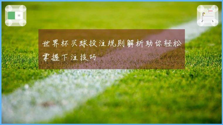 世界杯买球投注规则解析助你轻松掌握下注技巧